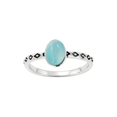 Sterling Silver Larimar Ring