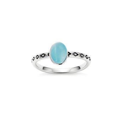 Sterling Silver Larimar Ring