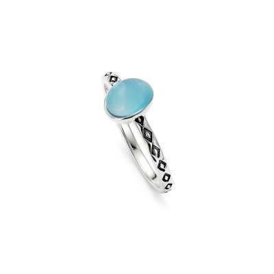 Sterling Silver Larimar Ring