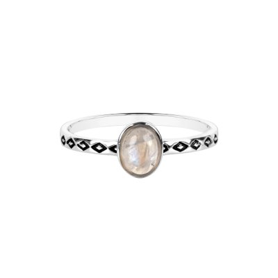 Sterling Silver Rainbow Moonstone Ring