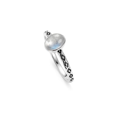 Sterling Silver Rainbow Moonstone Ring