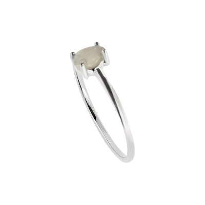 Sterling Silver Rainbow  Moonstone Ring
