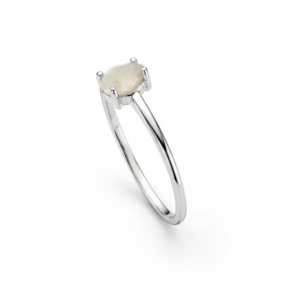 Sterling Silver Rainbow  Moonstone Ring