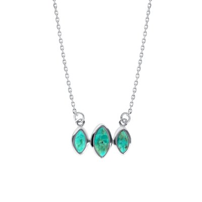 Sterling Silver Turquoise Necklace 18 Inches