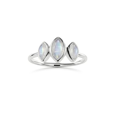 Sterling Silver Rainbow  Moonstone Ring