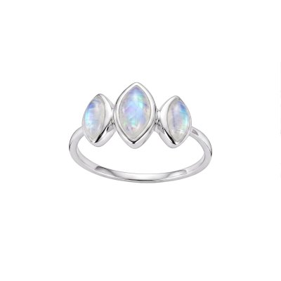 Sterling Silver Rainbow  Moonstone Ring