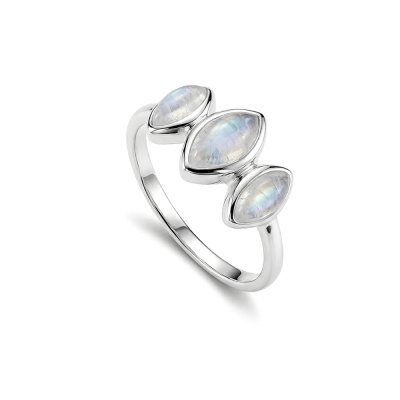 Sterling Silver Rainbow  Moonstone Ring