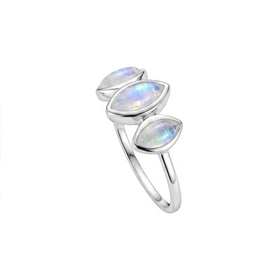 Sterling Silver Rainbow  Moonstone Ring