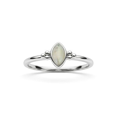 Sterling Silver Rainbow  Moonstone Ring