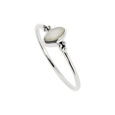 Sterling Silver Rainbow  Moonstone Ring