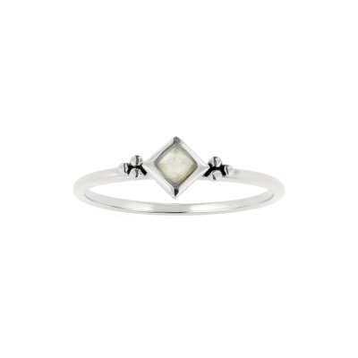 Sterling Silver Rainbow  Moonstone Ring