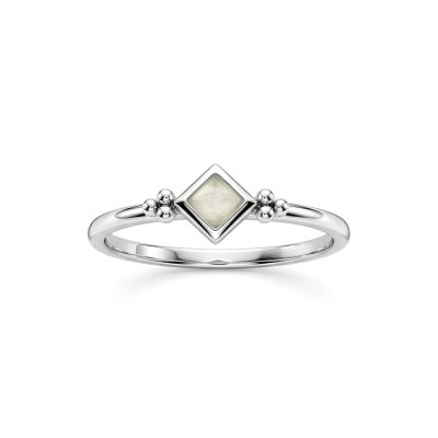 Sterling Silver Rainbow  Moonstone Ring
