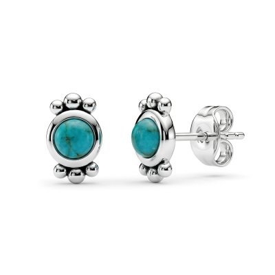 Sterling Silver Turquoise Stud Earrings