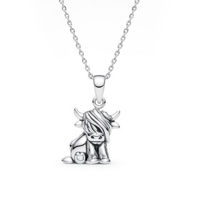 Sterling Silver Bull Pendant With Chain 18 Inches