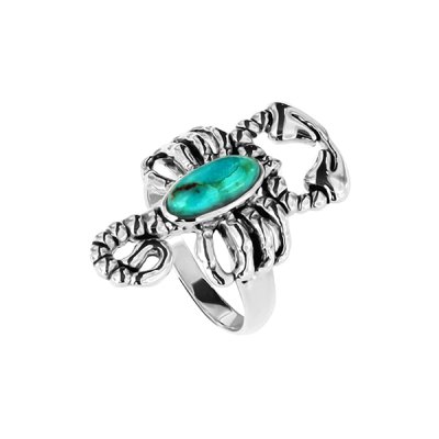 Sterling Silver Turquoise Scorpion Ring
