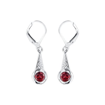 Sterling Silver Garnet Earrings