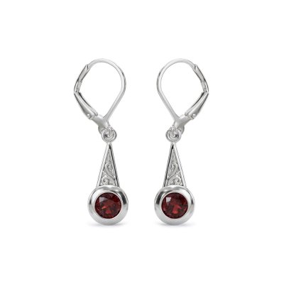 Sterling Silver Garnet Earrings