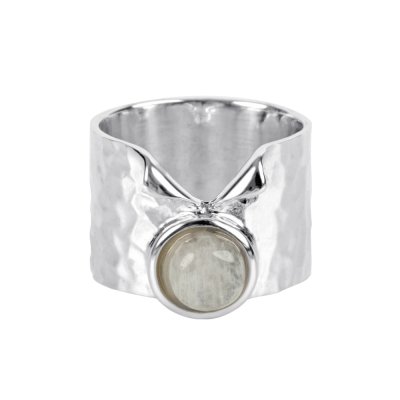 Sterling Silver Rainbow Moonstone Ring