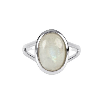Sterling Silver Rainbow Moonstone Ring