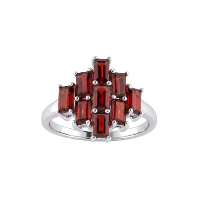 Sterling Silver Garnet Ring