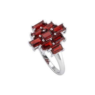 Sterling Silver Garnet Ring