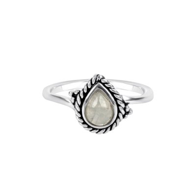 Sterling Silver Rainbow Moonstone Ring