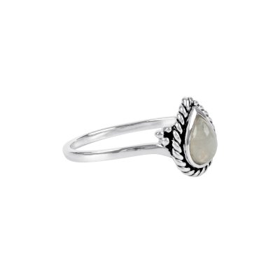Sterling Silver Rainbow Moonstone Ring