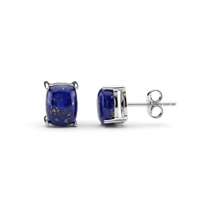 Sterling Silver Lapis Lazuli Stud Earrings