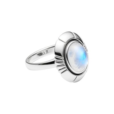 Sterling Silver Rainbow Moonstone Ring