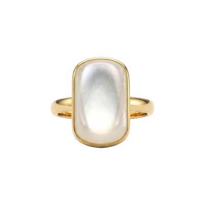 Mother of Pearl 18K Yellow Gold Over Sterling Silver Ring