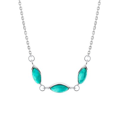 Sterling Silver Turquoise Necklace 18 Inches