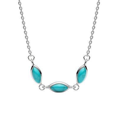 Sterling Silver Turquoise Necklace 18 Inches