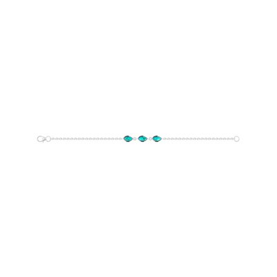 Sterling Silver Turquoise Bracelet 7.25 Inches