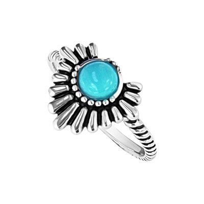 Sterling Silver Sleeping Beauty Turquoise Ring