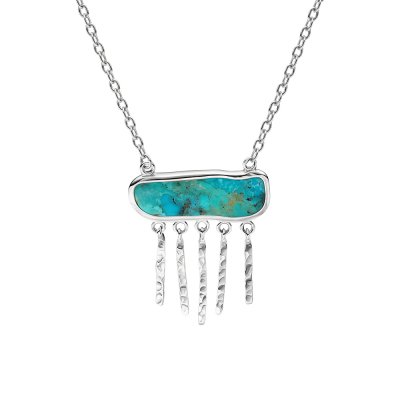 Sterling Silver Turquoise Necklace 18 Inches