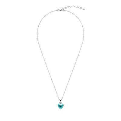 Sterling Silver Turquoise Pendant With Chain 18 Inches