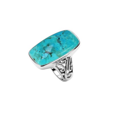 Sterling Silver Blue Turquoise Ring