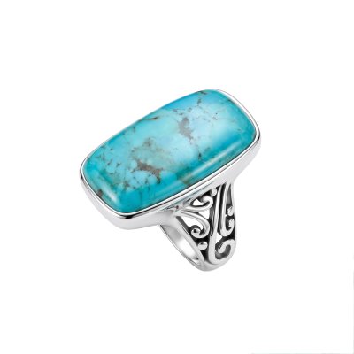 Sterling Silver Blue Turquoise Ring
