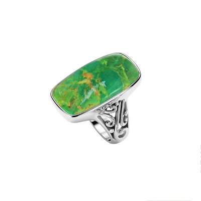 Sterling Silver Green Turquoise Ring