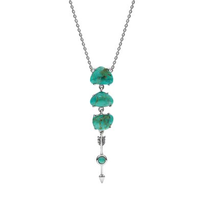 Sterling Silver Turquoise Necklace 18 Inches