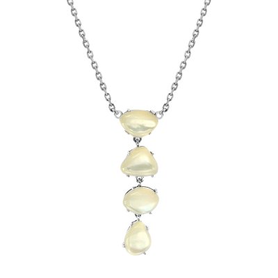 Sterling Silver Mother of Pearl Necklace 18 Inches