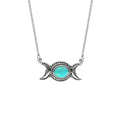 Sterling Silver Turquoise Necklace 18 Inches