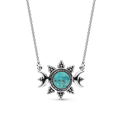 Sterling Silver Turquoise Necklace 18 Inches