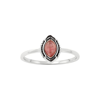 Sterling Silver Rhodochrosite Ring