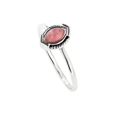 Sterling Silver Rhodochrosite Ring