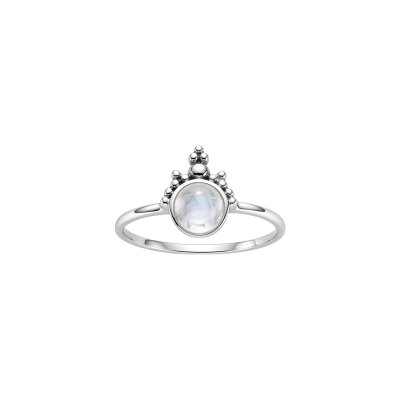 Rainbow Moonstone Sterling Silver Ring