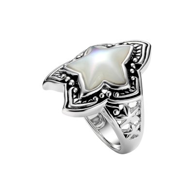 Sterling Silver Mother of Pearl Starfish Ring