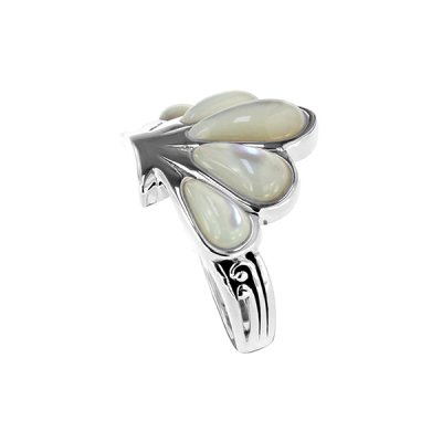 Sterling Silver Mother of Pearl Shell Ring
