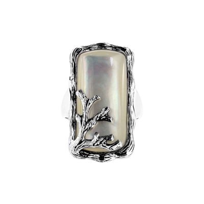Sterling Silver Mother of Pearl  Ring