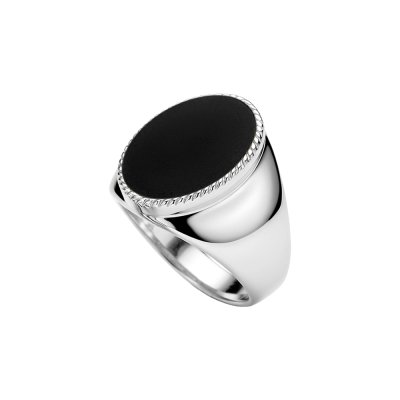 Sterling Silver Black Onyx Signet Ring
